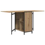 vidaXL Jedálenský stôl 144 x 60 x 75 cm Kompozitné drevo Dub artisan – Obrázok 2