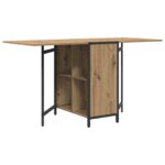 vidaXL Jedálenský stôl 144 x 60 x 75 cm Kompozitné drevo Dub artisan – Obrázok 7