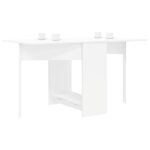 vidaXL Jedálenský stôl 138 x 70 x 73,5 cm Kompozitné drevo Biela – Obrázok 3