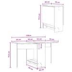 vidaXL Jedálenský stôl 138 x 70 x 73,5 cm Kompozitné drevo Čierny dub – Obrázok 10