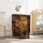 vidaXL Jedálenský stôl 138 x 70 x 73,5 cm Kompozitné drevo Dymový dub – Obrázok 4