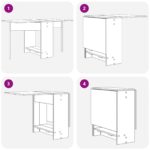 vidaXL Jedálenský stôl 138 x 70 x 73,5 cm Kompozitné drevo Dub artisan – Obrázok 9