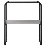 vidaXL Konzolový stôl Sivý Sonoma 60 x 42,5 x 70 cm Kompozitné drevo – Obrázok 4