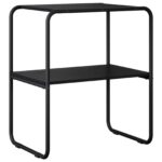 vidaXL Konzolový stôl Čierny dub 80 x 42,5 x 70 cm Kompozitné drevo – Obrázok 2
