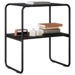 vidaXL Konzolový stôl Čierny dub 80 x 42,5 x 70 cm Kompozitné drevo – Obrázok 3
