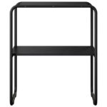 vidaXL Konzolový stôl Čierny dub 80 x 42,5 x 70 cm Kompozitné drevo – Obrázok 4