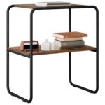 vidaXL Konzolový stôl Dymový dub 80 x 42,5 x 70 cm Kompozitné drevo – Obrázok 3