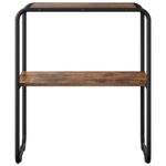 vidaXL Konzolový stôl Dymový dub 80 x 42,5 x 70 cm Kompozitné drevo – Obrázok 4