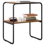 vidaXL Konzolový stôl Staré drevo 80 x 42,5 x 70 cm Kompozitné drevo – Obrázok 3