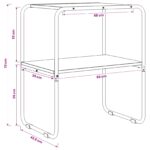 vidaXL Konzolový stôl Staré drevo 80 x 42,5 x 70 cm Kompozitné drevo – Obrázok 8