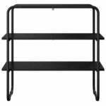 vidaXL Konzolový stôl Čierny dub 60 x 41 x 75 cm Kompozitné drevo – Obrázok 4