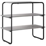vidaXL Konzolový stôl Sivý Sonoma 60 x 41 x 75 cm Kompozitné drevo – Obrázok 2
