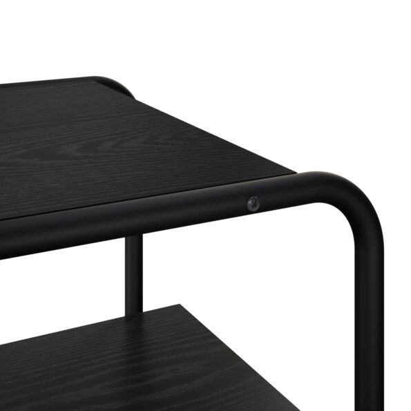 vidaXL Konzolový stôl Čierny dub 80 x 41 x 75 cm Kompozitné drevo – Obrázok 6