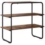 vidaXL Konzolový stôl Dymový dub 100 x 41 x 75 cm Kompozitné drevo – Obrázok 2