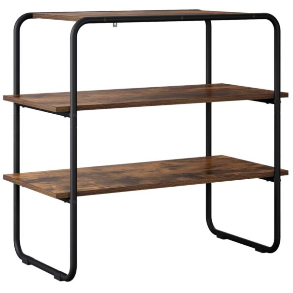 vidaXL Konzolový stôl Dymový dub 100 x 41 x 75 cm Kompozitné drevo – Obrázok 2