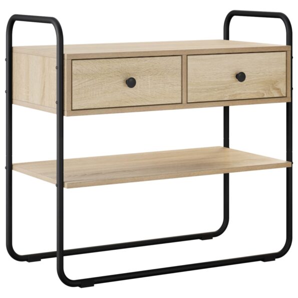 vidaXL Konzolový stôl Dub sonoma 80 x 40 x 75 cm Kompozitné drevo – Obrázok 2