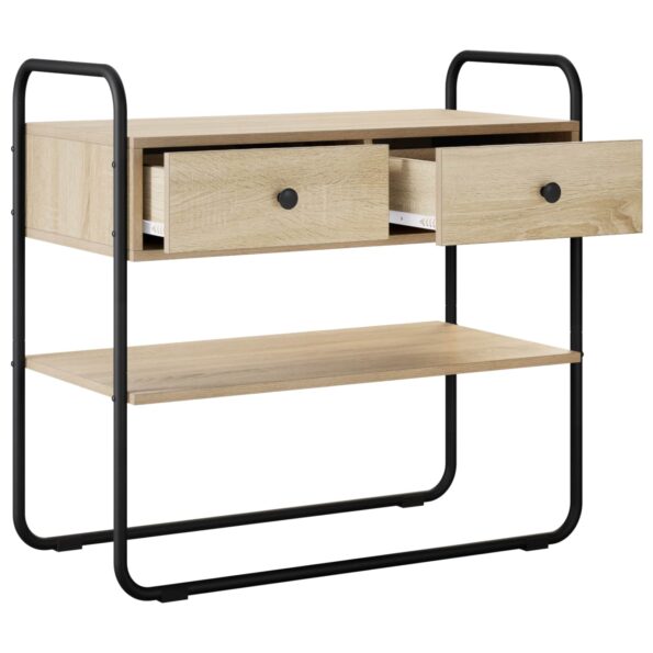 vidaXL Konzolový stôl Dub sonoma 80 x 40 x 75 cm Kompozitné drevo – Obrázok 4