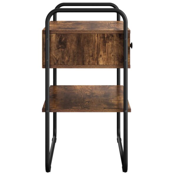 vidaXL Konzolový stôl Dymový dub 80 x 40 x 75 cm Kompozitné drevo – Obrázok 6