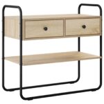 vidaXL Konzolový stôl Dub sonoma 100 x 40 x 75 cm Kompozitné drevo – Obrázok 2