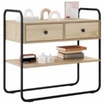 vidaXL Konzolový stôl Dub sonoma 100 x 40 x 75 cm Kompozitné drevo – Obrázok 3