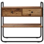 vidaXL Konzolový stôl Staré drevo 100 x 40 x 75 cm Kompozitné drevo – Obrázok 5