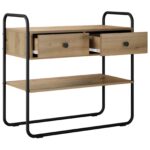 vidaXL Konzolový stôl Dub artisan 100 x 40 x 75 cm Kompozitné drevo – Obrázok 4