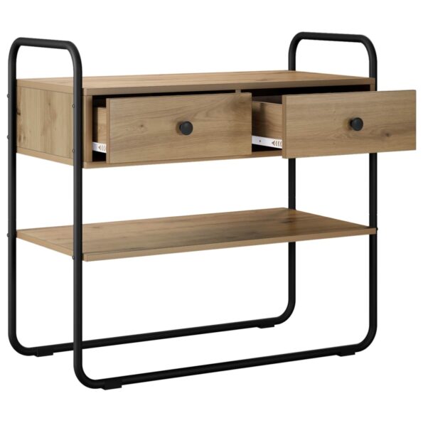 vidaXL Konzolový stôl Dub artisan 100 x 40 x 75 cm Kompozitné drevo – Obrázok 4