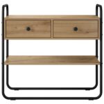 vidaXL Konzolový stôl Dub artisan 100 x 40 x 75 cm Kompozitné drevo – Obrázok 5