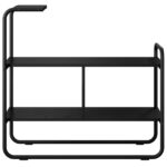 vidaXL Konzolový stôl Čierny dub 80 x 35 x 75 cm Kompozitné drevo – Obrázok 4