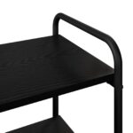vidaXL Konzolový stôl Čierny dub 80 x 35 x 75 cm Kompozitné drevo – Obrázok 6