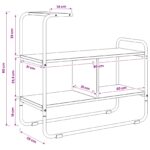 vidaXL Konzolový stôl Čierny dub 80 x 35 x 75 cm Kompozitné drevo – Obrázok 8