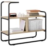 vidaXL Konzolový stôl Dub sonoma 80 x 35 x 75 cm Kompozitné drevo – Obrázok 3