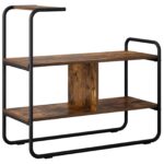 vidaXL Konzolový stôl Dymový dub 80 x 35 x 75 cm Kompozitné drevo – Obrázok 2