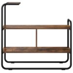 vidaXL Konzolový stôl Dymový dub 80 x 35 x 75 cm Kompozitné drevo – Obrázok 4