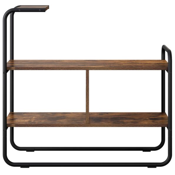 vidaXL Konzolový stôl Dymový dub 80 x 35 x 75 cm Kompozitné drevo – Obrázok 4