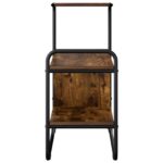 vidaXL Konzolový stôl Dymový dub 80 x 35 x 75 cm Kompozitné drevo – Obrázok 5