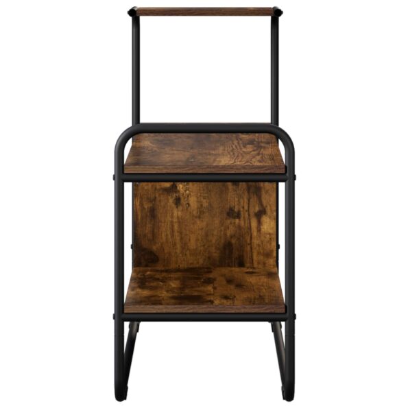 vidaXL Konzolový stôl Dymový dub 80 x 35 x 75 cm Kompozitné drevo – Obrázok 5