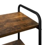 vidaXL Konzolový stôl Dymový dub 80 x 35 x 75 cm Kompozitné drevo – Obrázok 6