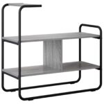 vidaXL Konzolový stôl Sivý Sonoma 80 x 35 x 75 cm Kompozitné drevo – Obrázok 2