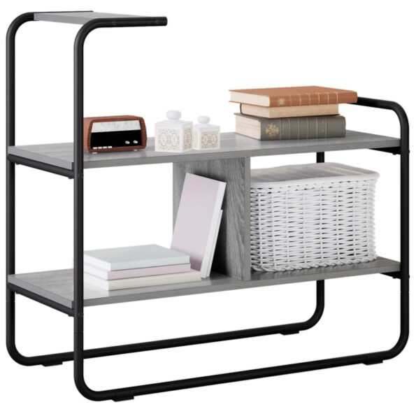 vidaXL Konzolový stôl Sivý Sonoma 80 x 35 x 75 cm Kompozitné drevo – Obrázok 3