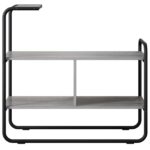 vidaXL Konzolový stôl Sivý Sonoma 80 x 35 x 75 cm Kompozitné drevo – Obrázok 4