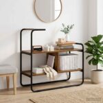 vidaXL Konzolový stôl Staré drevo 80 x 35 x 75 cm Kompozitné drevo