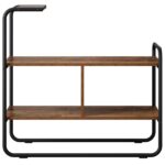 vidaXL Konzolový stôl Staré drevo 80 x 35 x 75 cm Kompozitné drevo – Obrázok 4