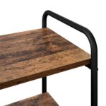 vidaXL Konzolový stôl Staré drevo 80 x 35 x 75 cm Kompozitné drevo – Obrázok 6