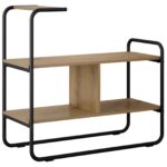 vidaXL Konzolový stôl Dub artisan 80 x 35 x 75 cm Kompozitné drevo – Obrázok 2