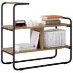 vidaXL Konzolový stôl Dub artisan 80 x 35 x 75 cm Kompozitné drevo – Obrázok 3