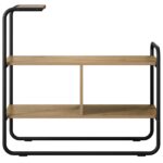 vidaXL Konzolový stôl Dub artisan 80 x 35 x 75 cm Kompozitné drevo – Obrázok 4