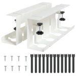 vidaXL Úložný box na káble pod stôl 2 ks Biela 43 x 10 x 15 cm Oceľ – Obrázok 2