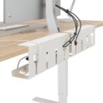 vidaXL Úložný box na káble pod stôl 2 ks Biela 43 x 10 x 15 cm Oceľ – Obrázok 3