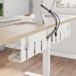 vidaXL Úložný box na káble pod stôl 2 ks Biela 43 x 10 x 15 cm Oceľ – Obrázok 4